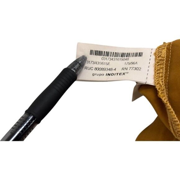 Zara SRPLS Womens Shirt Dress Size L Brown Belted Midi Short Sleeve 3173/431 NWT - Picture 11 of 13